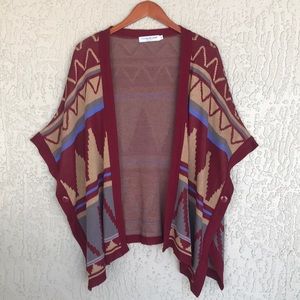 Cotton Emporium, Aztec, Open Front Cardigan Sweater